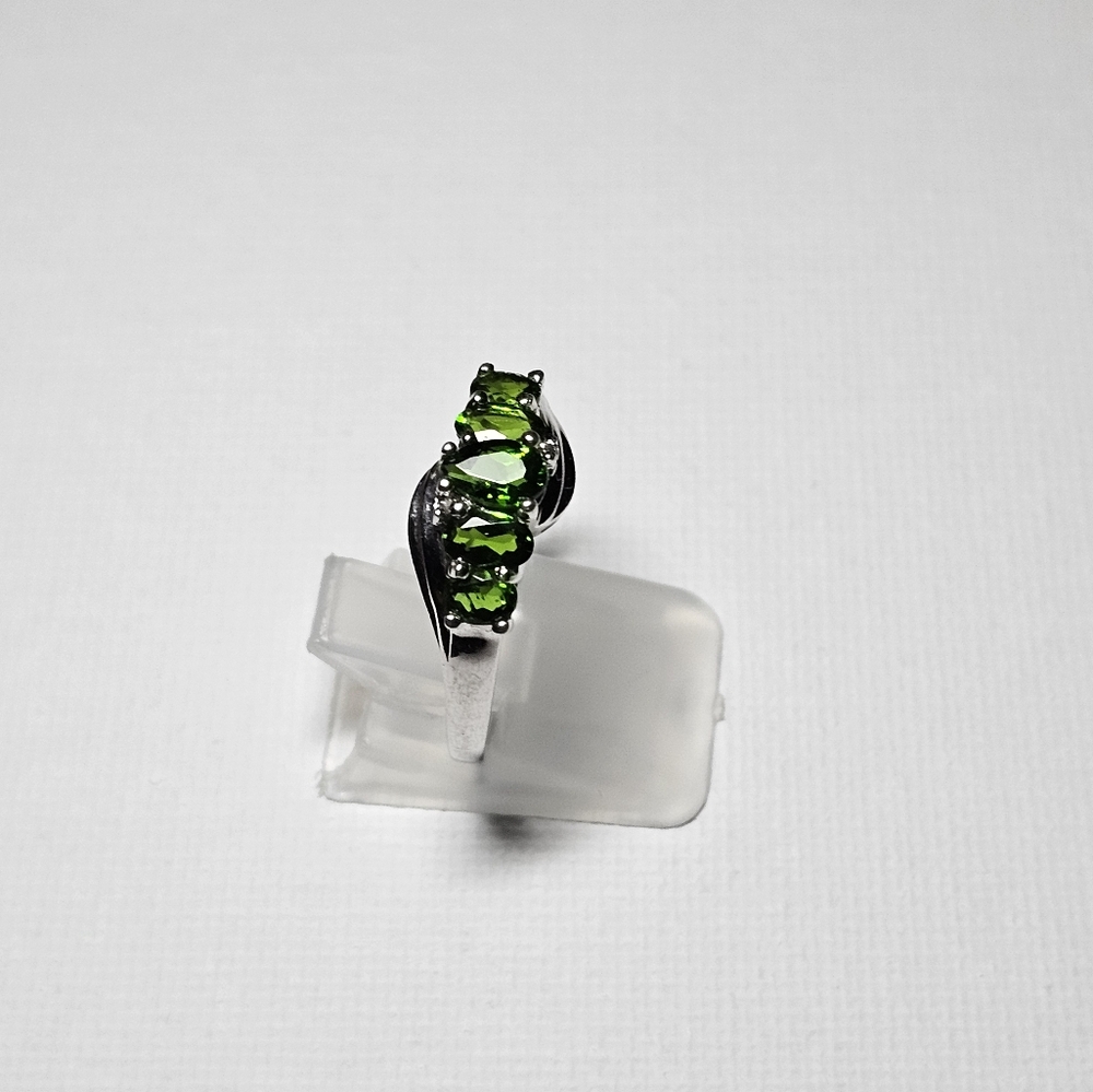 Genuine Chrome Diopside & Topaz Sterling Silver Ring Size 9.5! ✨️ - Picture 10 of 10